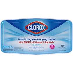 Clorox 5.90 in. W X 11.44 in. L Disinfecting Wet Mopping Cloths 12 pk