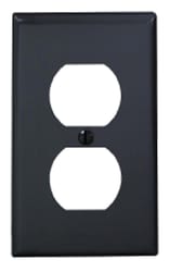 Leviton Black 1 gang Nylon Duplex Wall Plate 1 pk