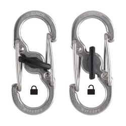 Nite Ize MicroLock 1.8 in. D Stainless Steel Silver Carabiner Key Holder Nite Ize MicroLock 1.8 in. D Stainless Steel Silver Carabiner Key Holder