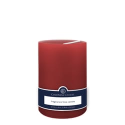 Colonial Candle Red Unscented Scent Pillar Taper Candle