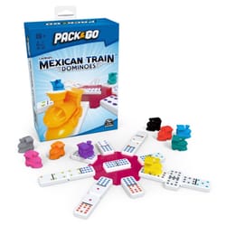 Spin Master Games Pack & Go Mexican Train Dominoes Board Game Multicolored