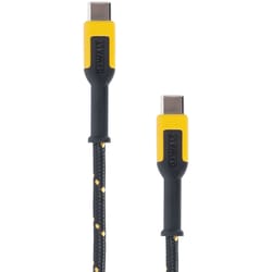 DeWalt Type C to Type C Cable 4 ft. Black/Yellow