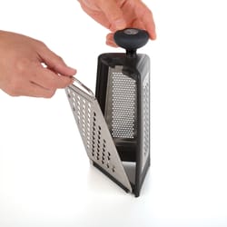 PL8 Black/Silver Plastic/Stainless Steel Tower Grater