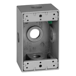 Sigma Engineered Solutions New Work 18.3 cu in Rectangle Die-Cast Metal 1 gang Weatherproof Box Gray