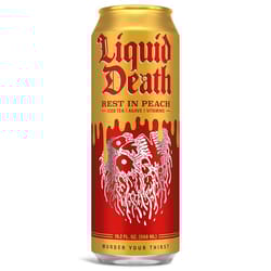 Liquid Death Rest in Peach Peach Tea Tea 19.2 oz 1 pk