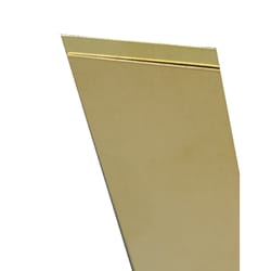 K&S 0.093 in. X 1 in. W X 12 in. L Brass Metal Strip