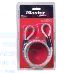 Master Lock 1/4 in. D X 72 in. L Vinyl Coated Steel Coiled Cable
