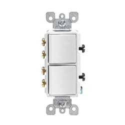 Leviton Decora 15 amps 3-Way Rocker Switch White 1 pk