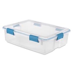 Sterilite 37 qt Clear Latch Storage Box 7 in. H X 18 in. W X 24 in. D Stackable