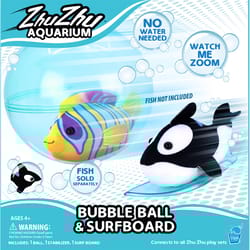 Zhu Zhu Aquarium Interactive Fish Bubble Ball and Surf Board Set Multicolored