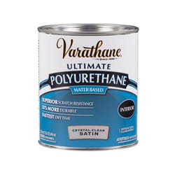 Varathane Ultimate Satin Crystal Clear Water-Based Polyurethane 1 qt