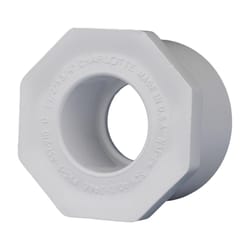 Charlotte Pipe Schedule 40 1-1/2 in. Spigot X 3/4 in. D Slip PVC Reducing Bushing 1 pk