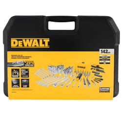 DeWalt 1/4 and 3/8 in. drive Metric/SAE Mechanic's Tool Set 142 pc