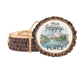 P. Graham Dunn 4.25 in. H X 0.5 in. W X 4 in. L Multicolored Wood Barky Coaster