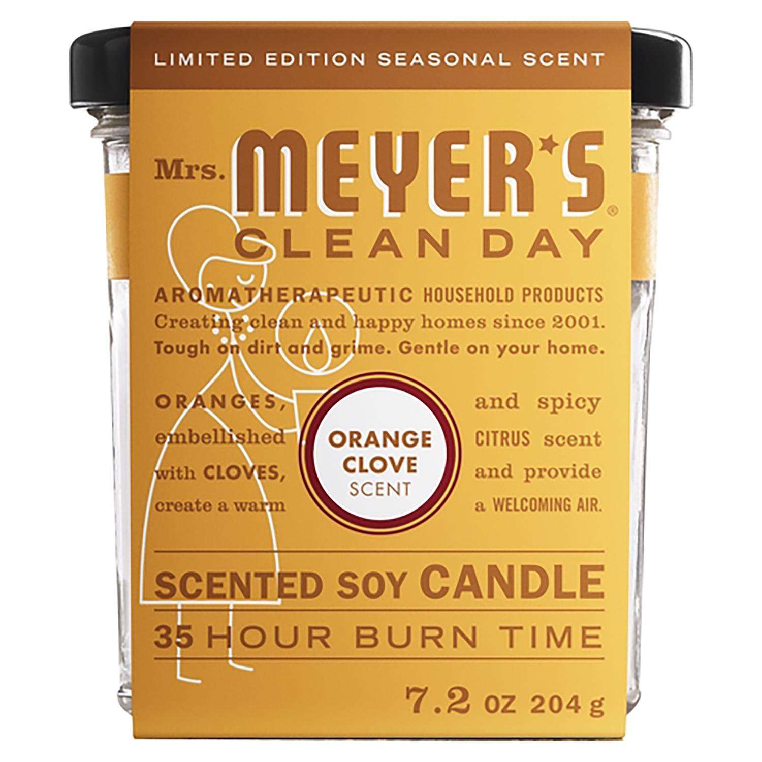 Mrs. Meyer's Clean Day White Orange Clove Scent Soy Candle 7.2 oz Ace