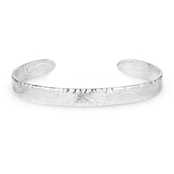 Montana Silversmiths Women's Timeless Elegance Chiseled Cuff Silver Bracelet Water Resistant