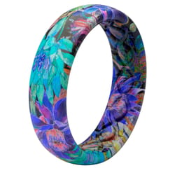 Groove Life Aspire Women's Twilight Blossom Round Multicolored Wedding Band Elastomer Water Resistan