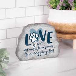 P Graham Dunn 6 in. H X 1 in. W X 7 in. L Gray MDF Love Is Tabletop Sign