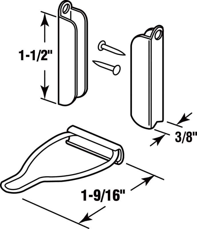 Prime-Line White Aluminum 7/16 in. W X 2 in. L Window Frame Fasteners 1 pk Prime-Line White Aluminum 7/16 in. W X 2 in. L Window Frame Fasteners 1 pk