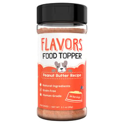 Flavor's Food Peanut Butter Powder Dog Food Topper Grain Free 3.1 oz