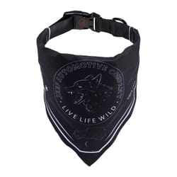 Jeep Black Live Life Wild Nylon Dog Collar Bandana Large