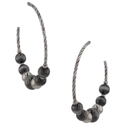 Montana Silversmiths Women's Midnight Flight Hoop Black/Gray Earrings