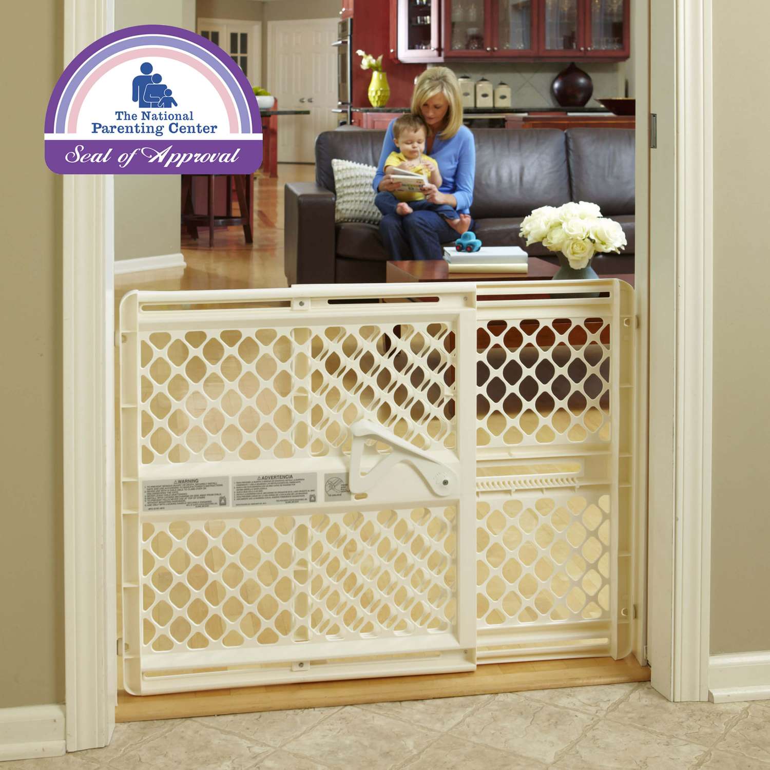 Toddleroo by North States Diamond Mesh Wood Gate