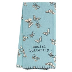 Karma Gifts Fiona Blue Cotton Butterfly Tea Towel 1 pk