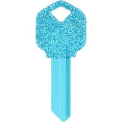 HILLMAN DIVA Blue Glitter House/Office Universal Key Blank KW1 Single