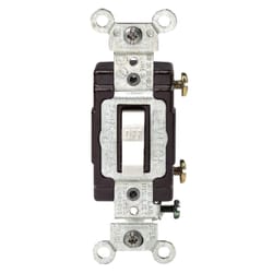 Leviton 15 amps Single Pole Toggle Switch White 1 pk