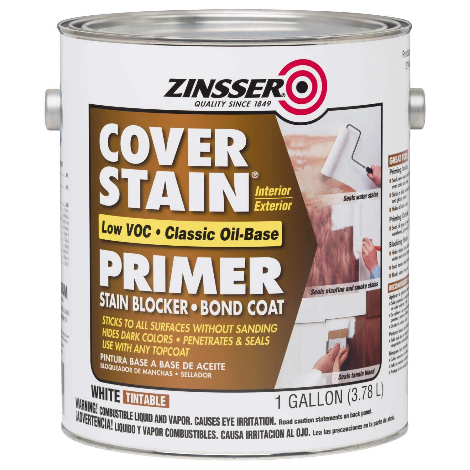 Zinsser Cover Stain White OilBased Alkyd Primer 1 gal Ace Hardware