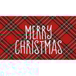 Direct Home Textiles Group 18 in. W X 30 in. L Multi-Color Christmas Wrapping Paper Rubber Door Mat