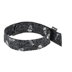 Ergodyne Chill-Its Skulls Bandana Headband Black/Gray One Size Fits Most