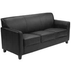 Flash Furniture Black Faux Leather Contemporary Sofa