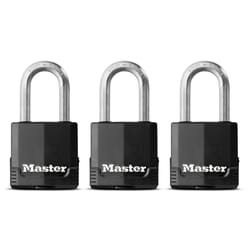 Master Lock 1-7/8 in. W Steel Dual Ball Bearing Locking Padlock Keyed Alike