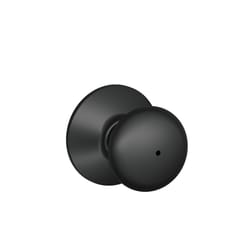 Schlage F-Series Plymouth Matte Black Privacy Knob Right or Left Handed