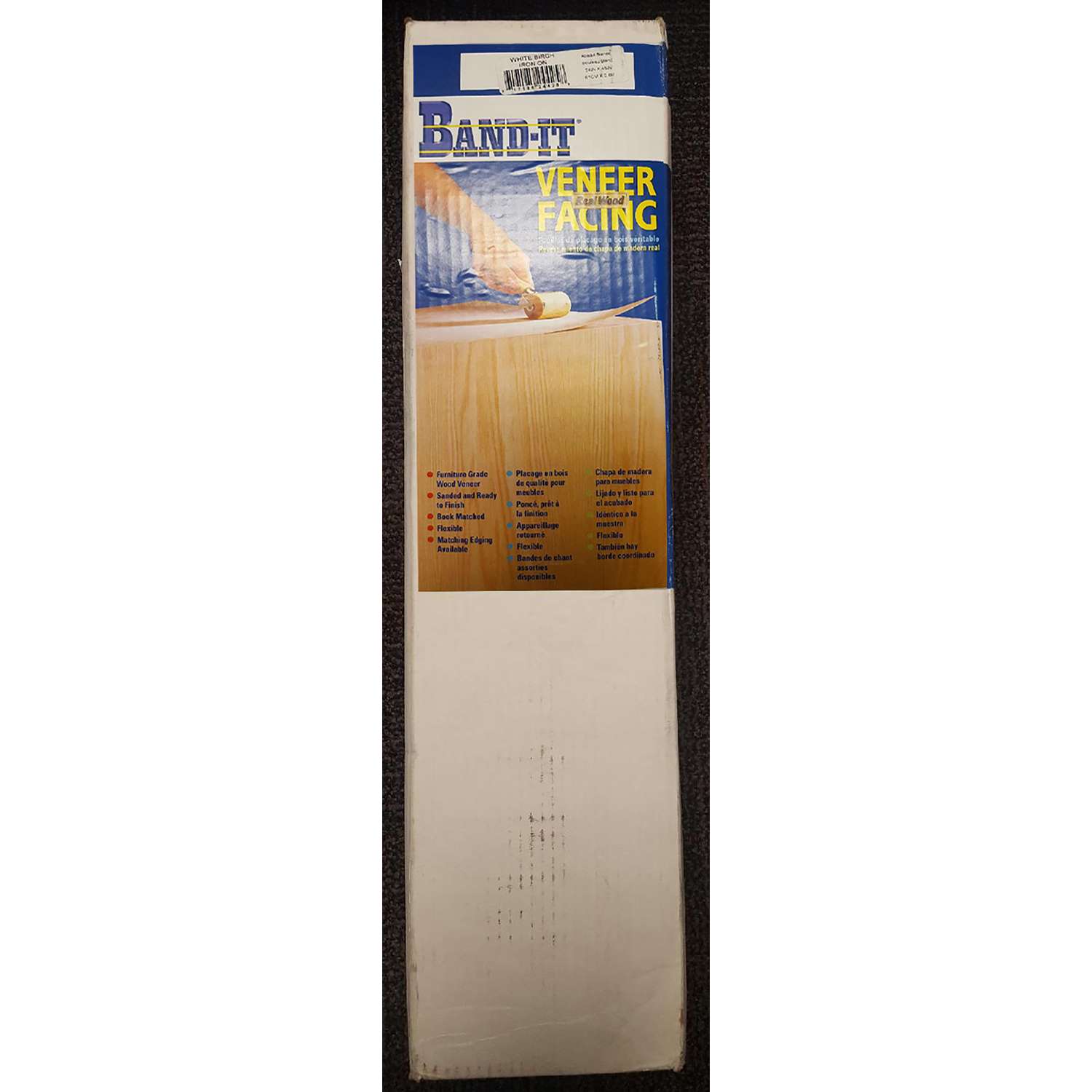Band-It 24950 Paper Back Real Wood Veneer Facing 24 x 96 White Birch