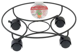 Gardman 4.5 in. H X 16 in. W Metal Planter Caddie Black