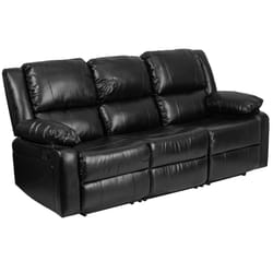 Flash Furniture Black Faux Leather Contemporary Sofa