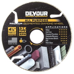 NuTek DEVOUR 4-1/2 in. D Diamond Segmented Cutting Wheel