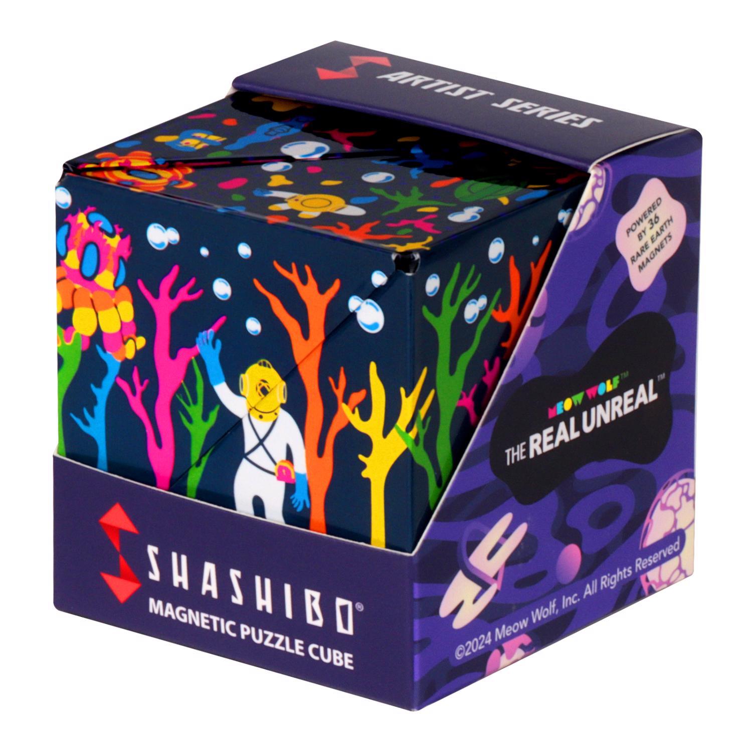 Shashibo Meow Wolf Glowquarium Magnetic Puzzle Cube