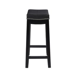 Linon Home Decor Black Polyurethane Barstool 24 in.