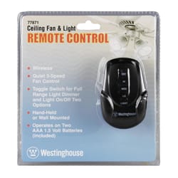 Westinghouse 0.8 amps Remote Control Black 1 pk