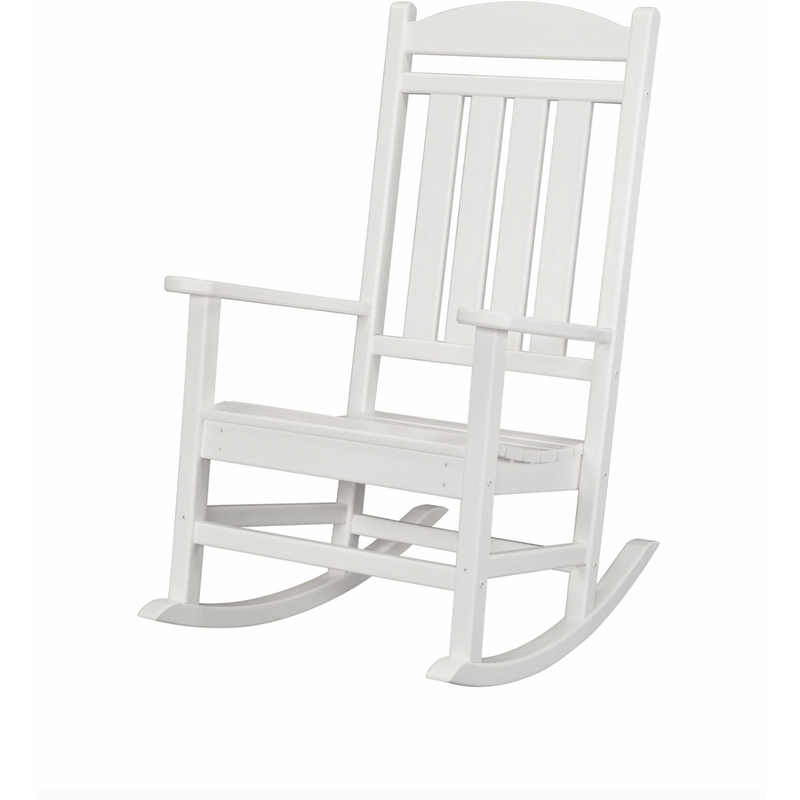 Photos - Garden Furniture Hanover All Weather White HDPE Frame Pineapple Cay Rocking Chair HVR100WH 