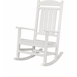 Hanover Pineapple Cay White HDPE Frame Traditional Rocking Chair