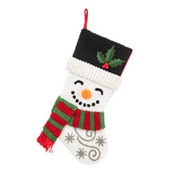 Glitzhome Multicolored Snowman Christmas Stocking
