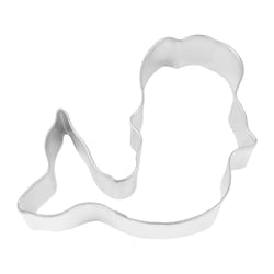 R&M International Mermaid 2 in. W X 3 in. L Cookie Cutter Silver 1 pc