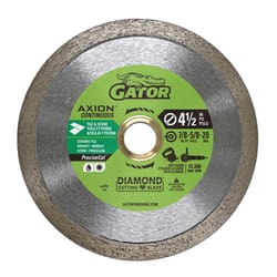 Gator PreciseCut 4-1/2 in. D X 5/8 and 7/8 in. Diamond Continuous Rim Saw Blade 1 pk