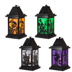 Gerson 12.2 in. Solar Metal Lantern Halloween Decor