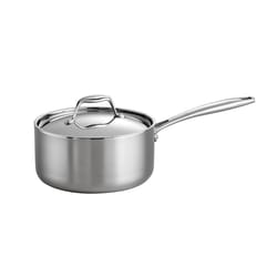 Tramontina Gourmet Stainless Steel Sauce Pan With Lid 3 qt Silver